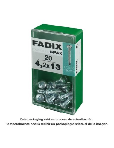 CAJA S 20 uds. TORNILLO ROSCA CHAPA CR AUTOT. 42x13mm FADIX