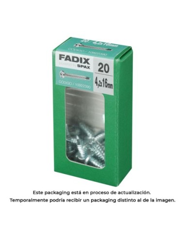 CAJA S 20 uds. TORNILLO ROSCA CHAPA CR AUTOT. 42x16mm FADIX