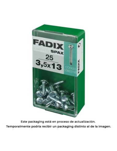 CAJA S 25 uds. TORNILLO ROSCA CHAPA CR AUTOT. 35x13mm FADIX