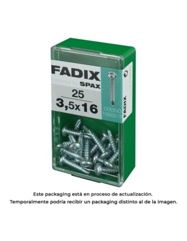 CAJA S 25 uds. TORNILLO ROSCA CHAPA CR AUTOT. 35x16mm FADIX