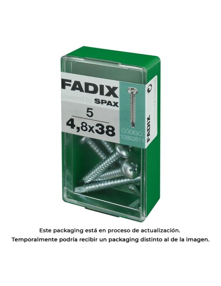 CAJA S 5 uds. TORNILLO ROSCA CHAPA CR AUTOT. 48x38mm FADIX