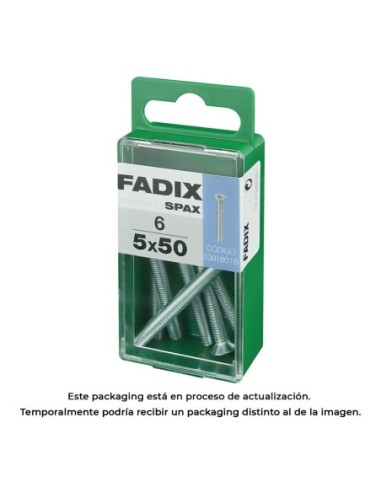 CAJA S 6 uds. TORNILLO METRICA CP M 5x50mm FADIX