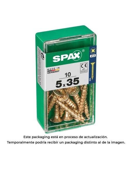 CAJA 10 uds. TORNILLO MADERA 397 CAB. PLANA YELLOX 50x35mm 397