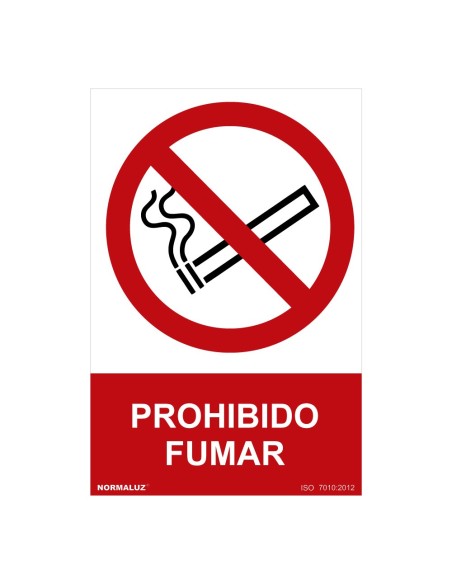 E3/08978 SEÑAL PROHIBIDO "PROHIBIDO FUMAR" (PVC 0.7MM)  30X40CM