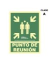 E3/08957 SEÑAL DE EVACUACIÓN "PUNTO DE REUNION" CLASE A (PVC 1MM)  22.4X30CM