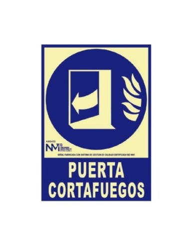 E3/08947 SEÑAL DE EXTINCIÓN "PUERTA CORTAFUEGOS CERRAR DESPUES DE UTILITZAR" CLASE B (PVC 0.7MM)  21X30CM