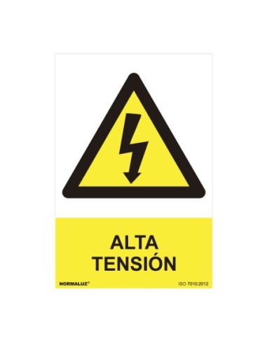 E3/08917 SEÑAL PELIGRO "ALTA TENSIÓN" (PVC 0.7MM)  30X40CM