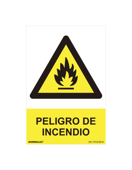 E3/08996 SEÑAL PELIGRO "PELIGRO DE INCENDIO" (PVC 0.7MM)  30X40CM