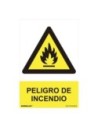 E3/08996 SEÑAL PELIGRO "PELIGRO DE INCENDIO" (PVC 0.7MM)  30X40CM