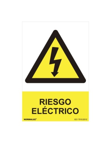 E3/08998 SEÑAL PELIGRO "RIESGO ELECTRICO" (PVC 0.7MM)  30X40CM