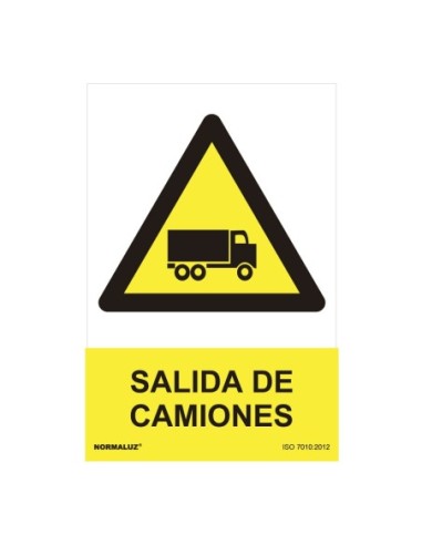 E3/08918 SEÑAL PELIGRO "SALIDA DE CAMIONES" (PVC 0.7MM)  30X40CM