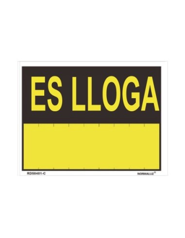 E3/08865 CARTELL ES LLOGA (PVC 0.4MM) 45X70CM (CAT)