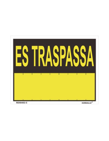 E3/08866 CARTELL ES TRASPASSA (PVC 0.4MM) 45X70CM (CAT)