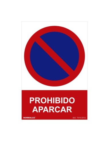 E3/08990 SEÑAL PROHIBIDO "PROHIBIDO APARCAR" (PVC 0.7MM)  30X40CM