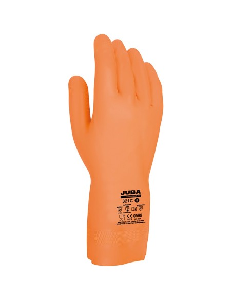 E3/80853 GUANTE DE TRABAJO LÁTEX / NEOPRENO NARANJA TALLA 10 JUBA