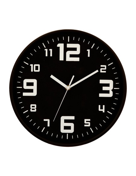 RELOJ COLOR NEGRO Ø30CM