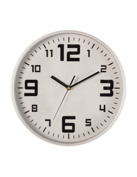 RELOJ COLOR PLATA Ø30CM