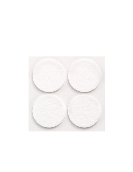 E3/66722 PACK 4 FIELTROS BLANCOS SINTETICOS ADHESIVOS DIAMETRO 38MM PLASFIX INOFIX