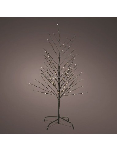 Árbol de navidad LED color negro con luces blanco cálido. 493459