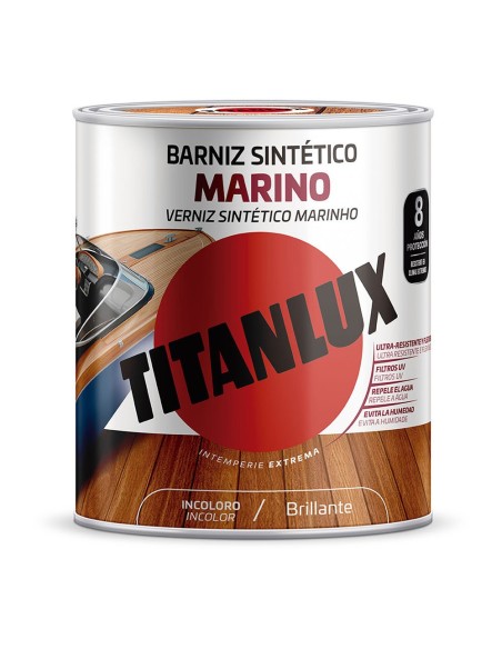 BARNIZ SINTÉTICO MARINO BRILLANTE INCOLORO  0250L TITANLUX M13100014