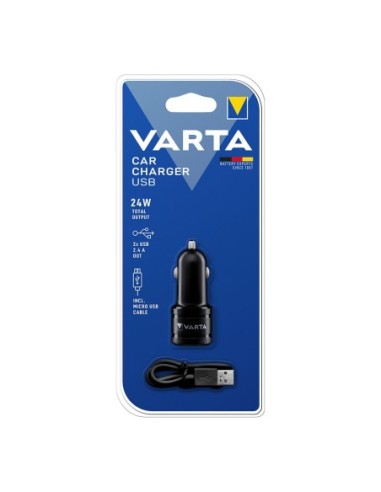 VARTA 38780 ADAPTADOR CARGADOR PARA COCHE 2 USB