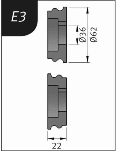 METALLKRAFT 3880133 RODILLO PARA SBM140-12 TIPO-E3