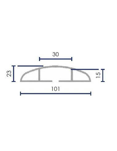 METALWORKS 758136975 PROTECTOR CABLE SUELO CPB1025 101X23 5M