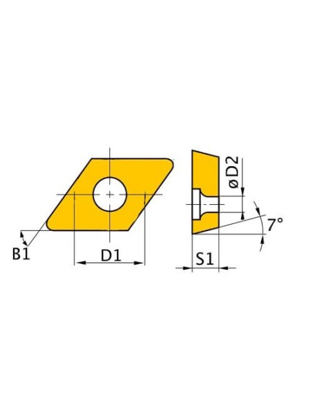 OPTIMUM 3441281 PLAQUITA PARA 25/37 ISO DCMT11T304 5 UN