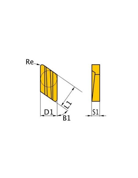 OPTIMUM 3441754 PLAQUITAS DE CORTE HM -N .62 KNUX160405R