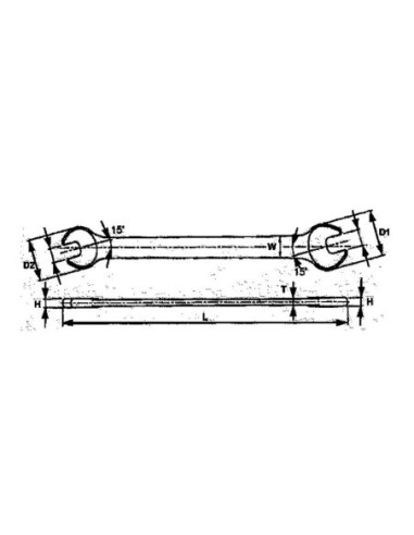 TENGTOOLS 101701001 LLAVE FIJA 24X27 622427