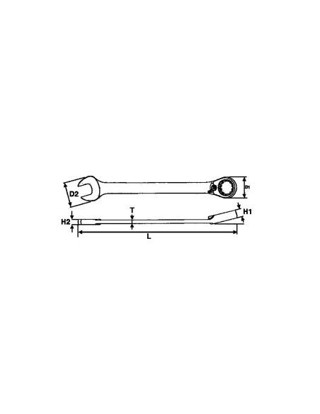 TENGTOOLS 109720508 LLAVE COMBI CARRACA REVERSIBLE 12MM 600512R