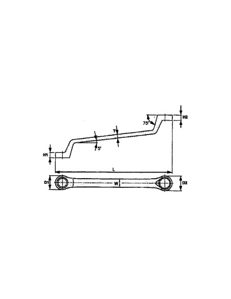 TENGTOOLS 111961009 LLAVE ESTRELLA ACODADA 24X27 632427