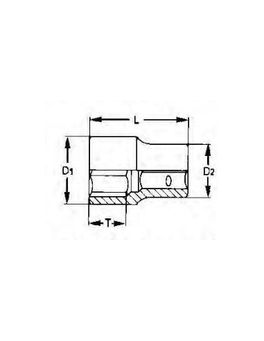 TENGTOOLS 114880107 VASO DE IMPACTO HEX 3/4 19 MM 940519-C