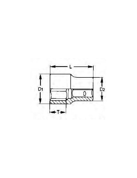 TENGTOOLS 114880107 VASO DE IMPACTO HEX 3/4 19 MM 940519-C