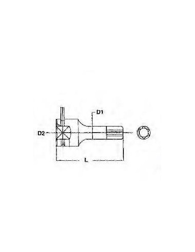 TENGTOOLS 128140506 VASO DE IMPACTO TX 1/2 921227TX-C