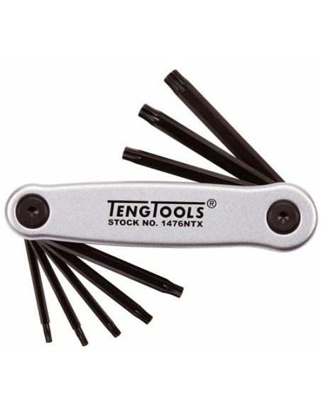 TENGTOOLS 151480100 JUEGO LLAVES TORX PLEGABLE 1476NTX 8 PZAS