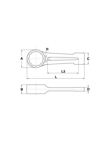 TENGTOOLS 160750105 LLAVE ESTRELLA DE GOLPE 24MM 903024