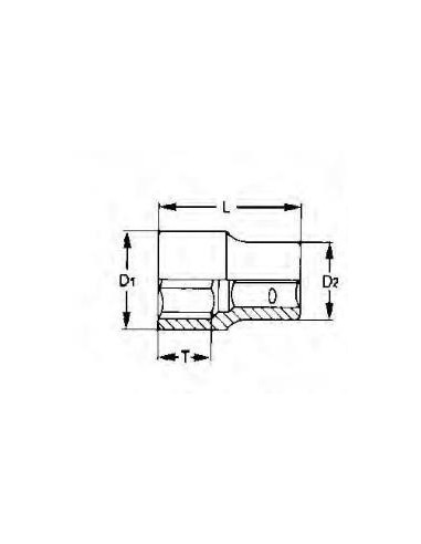 TENGTOOLS 162580104 VASO INOX 1/2 MS1205106-C 10MM