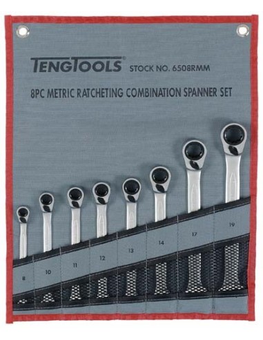 TENGTOOLS 167150101 JUEGO DE LLAVES COMBI CARRACA 6508RMM