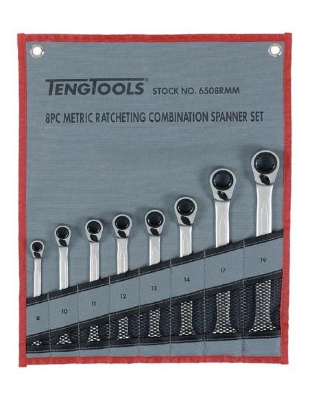 TENGTOOLS 167150101 JUEGO DE LLAVES COMBI CARRACA 6508RMM