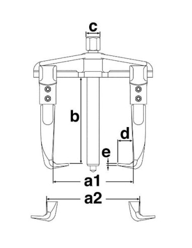 TENGTOOLS 178770202 EXTRACTOR 3 GARRAS 130-170MM SP31810