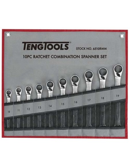 TENGTOOLS 186430104 JUEGO DE LLAVES COMBI CARRACA 6510RMM