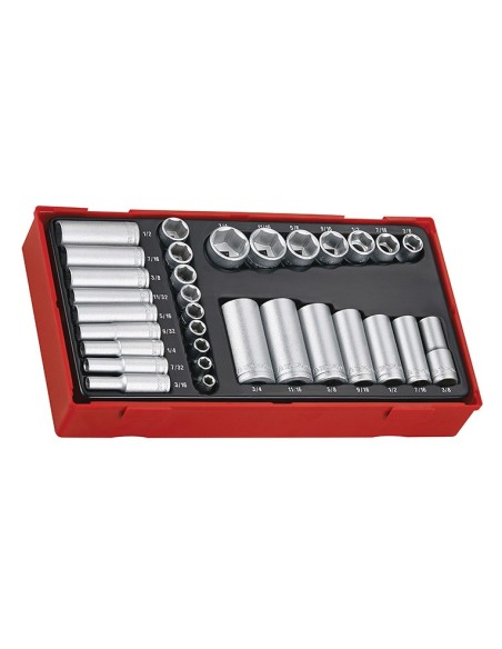 TENGTOOLS 68610104 JUEGO DE VASOS COMBINADOS 1/4-3/8 TTAF32