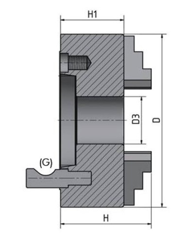 OPTIMUM 3442765 PLATO 3 GARRAS 250MM DI-6 CAMLOCK 1-6