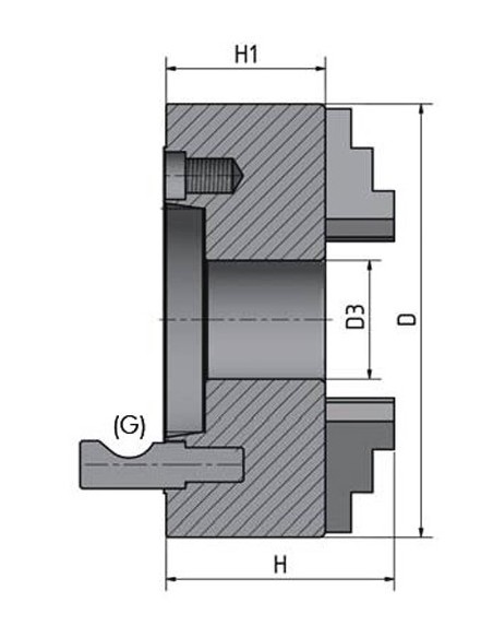 OPTIMUM 3442765 PLATO 3 GARRAS 250MM DI-6 CAMLOCK 1-6