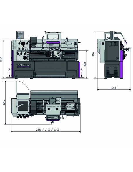 OPTIMUM 3462120 TORNO P/METAL TH 4615D