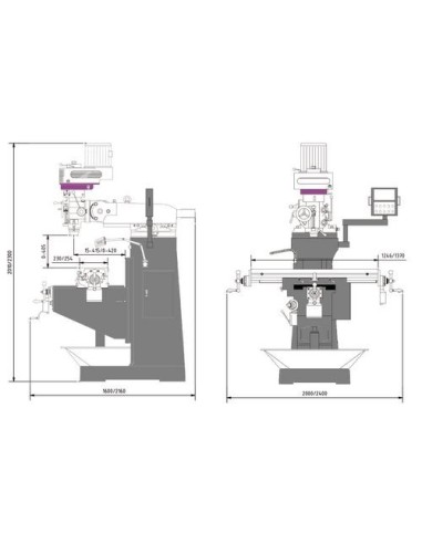 OPTIMUM 3348340 Fresadora MF 4-B