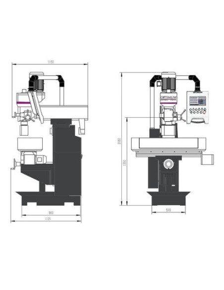 OPTIMUM 3336005 FRESADORA OPTI MUM MT 50 400 V.