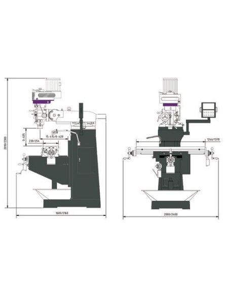 OPTIMUM 3348330 Fresadora MF 2-B