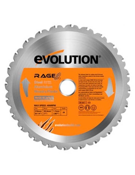 EVO 677210 DISCO EVO 210 mm. RAGE 3  S  MULTI-MAT